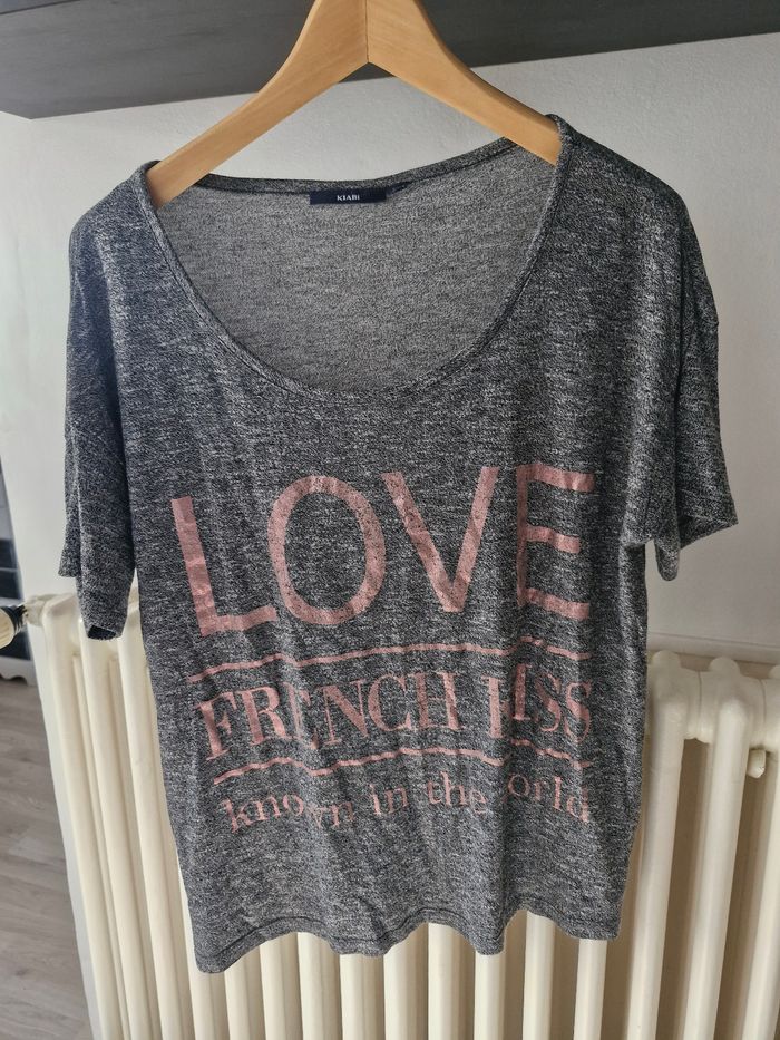 Tee-shirt gris chiné French Kiss