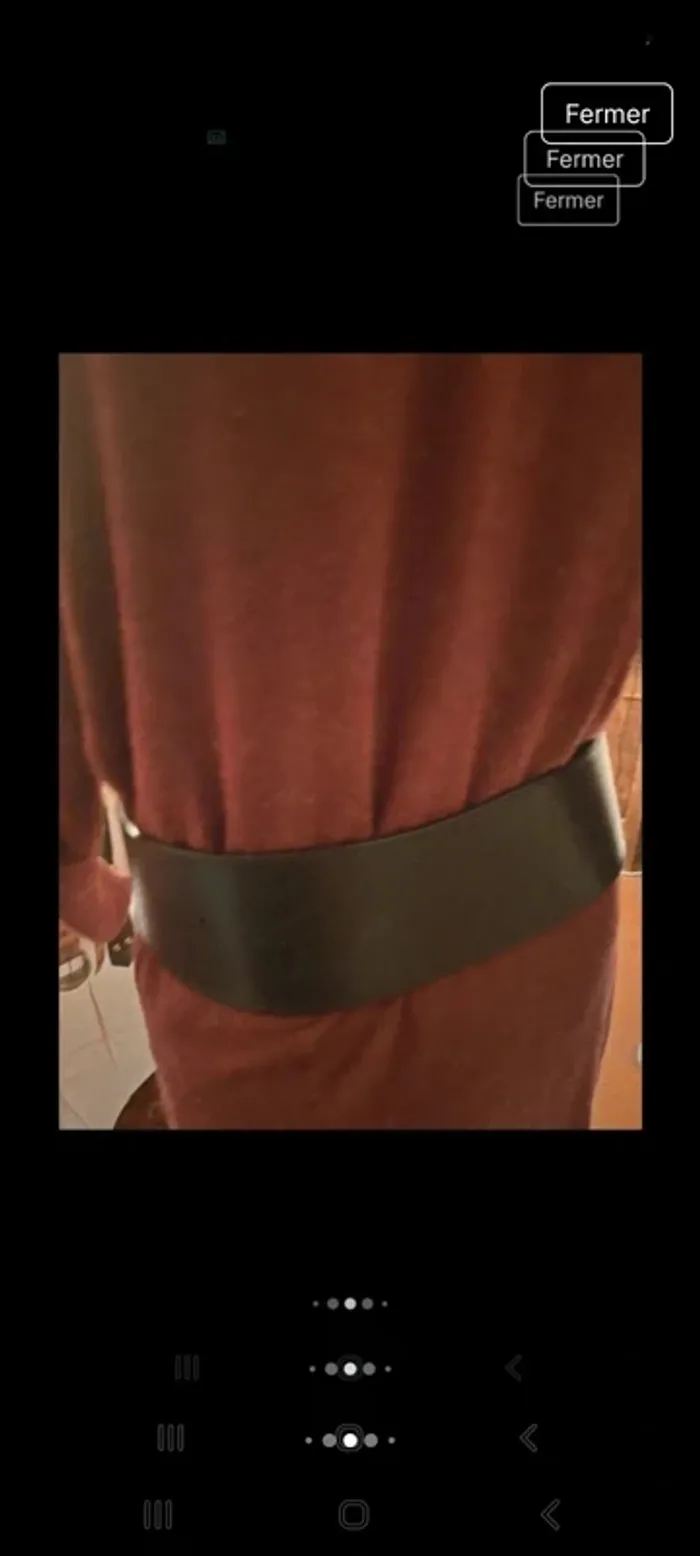 Ceinture cuir fait main Angelo de Lombardi 85cm - photo numéro 7