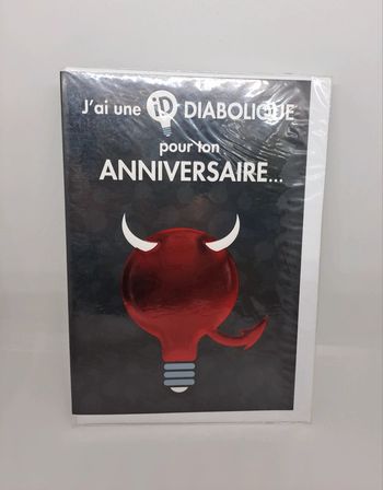 Carte postale avec son enveloppe.
11,5x17cm.
NEUVE. Diable
