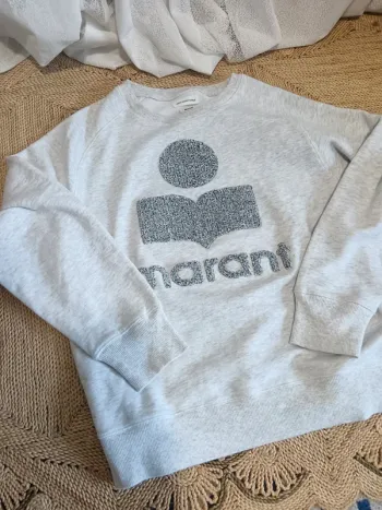 Isabel Marant Étoile "sweat iconic gris brodé" t. Xs