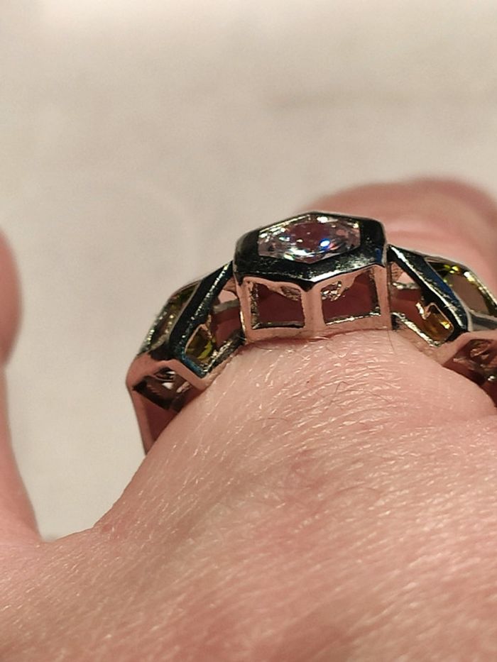 Bague acier et cristaux - photo numéro 7