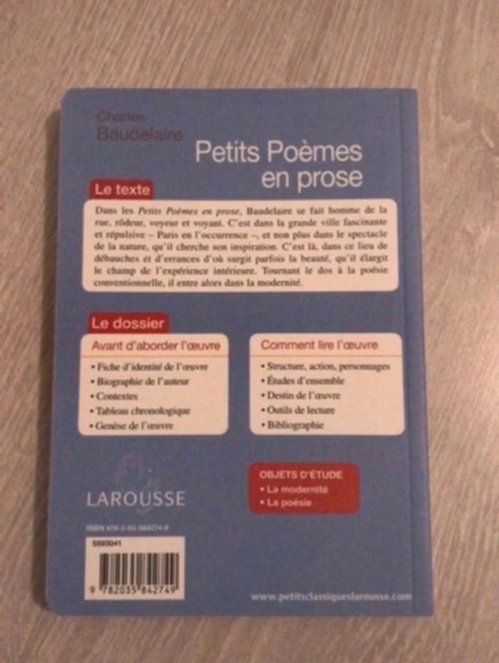 Livre Petits poèmes en prose Charles Baudelaire - photo numéro 2