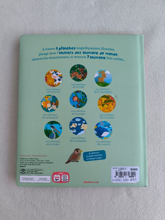 Livre Cherche et trouve chez les animaux Auzou - photo numéro 3