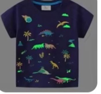 T shirt 5 ans fluorescent dinosaure