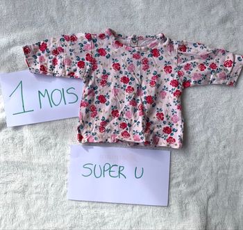 T shirt manches longues fille 1 mois