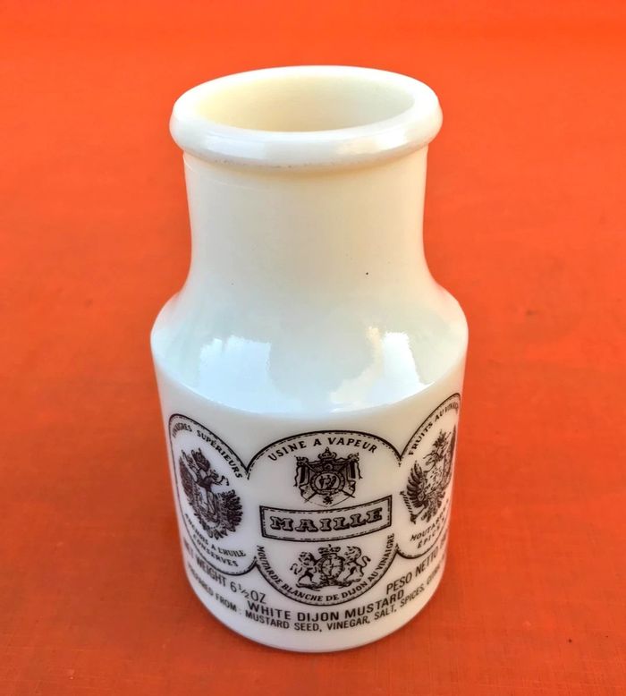 Ancien pot à moutarde en opaline Maille depuis 1747 - photo numéro 6