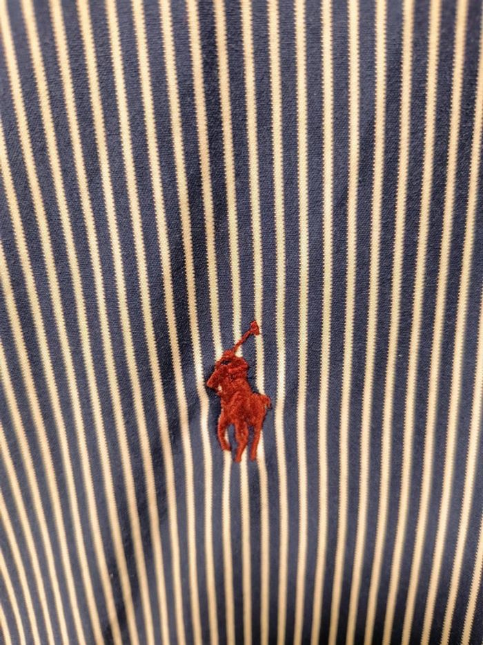 Chemise Ralph Lauren rayée bleu marine – Taille S - photo numéro 4