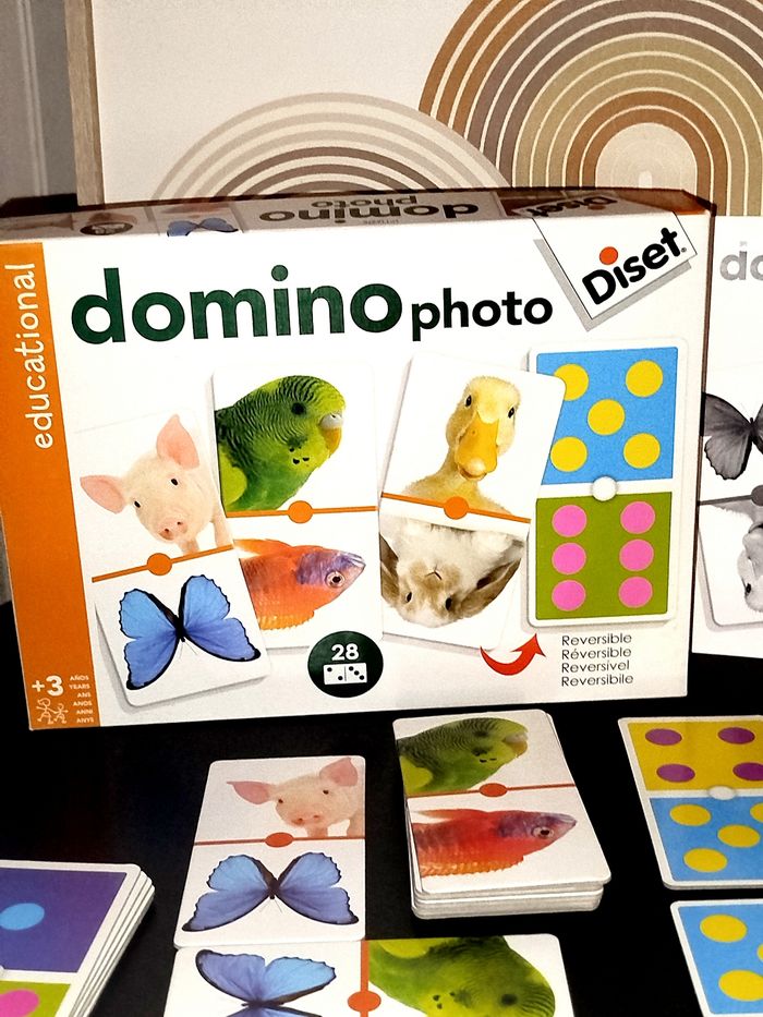 🟣  Diset Domino Photo Réversible