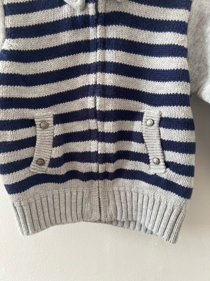 Gilet gris à rayures - photo numéro 3