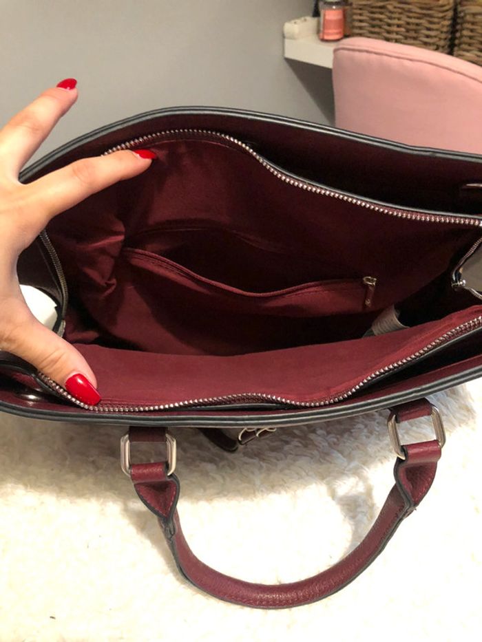Sac à main, effet cuir - photo numéro 4