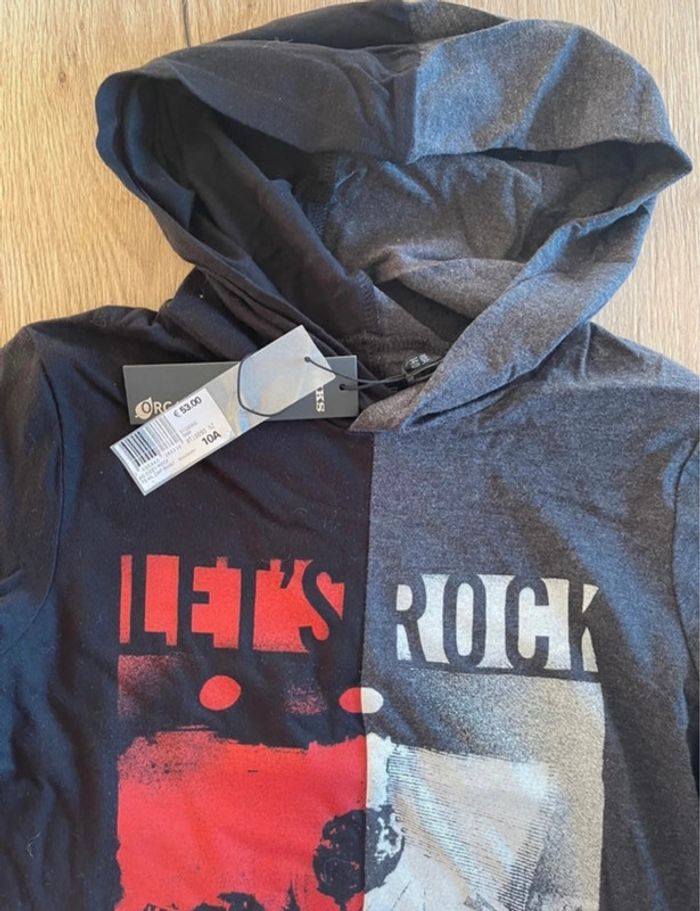 Tee-shirt à capuche ikks taille 10 ans neuf avec étiquettes 10 ans - photo numéro 2