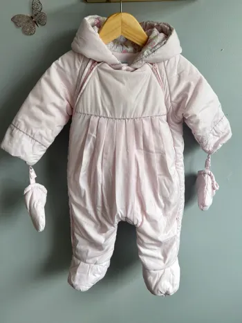 Combinaison pilote rose Jacadi fille 12 mois Tbe