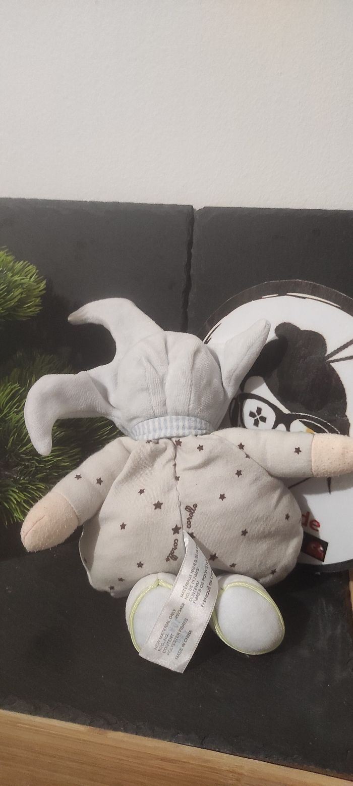 doudou poupée lutin corolle gris étoile jaune vert bleu écharpe fluo 2013 Grelot - photo numéro 2