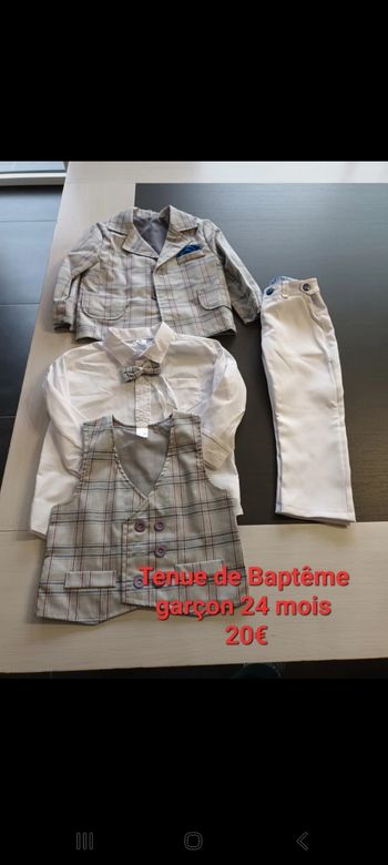 Tenue de Baptême garçon 24mois