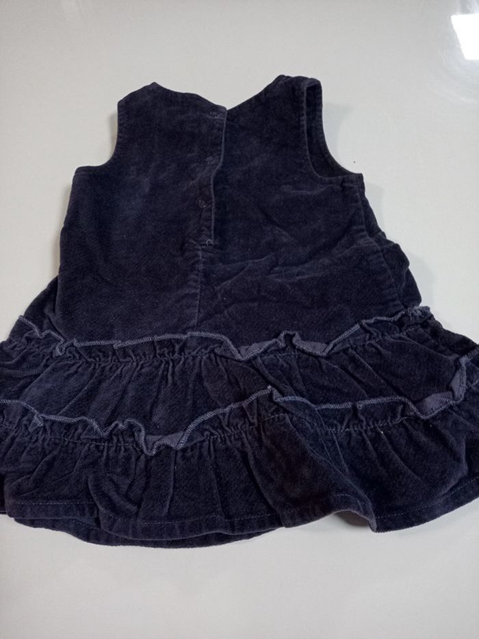 Robe velours violette in extenso 9mois tbe - photo numéro 4