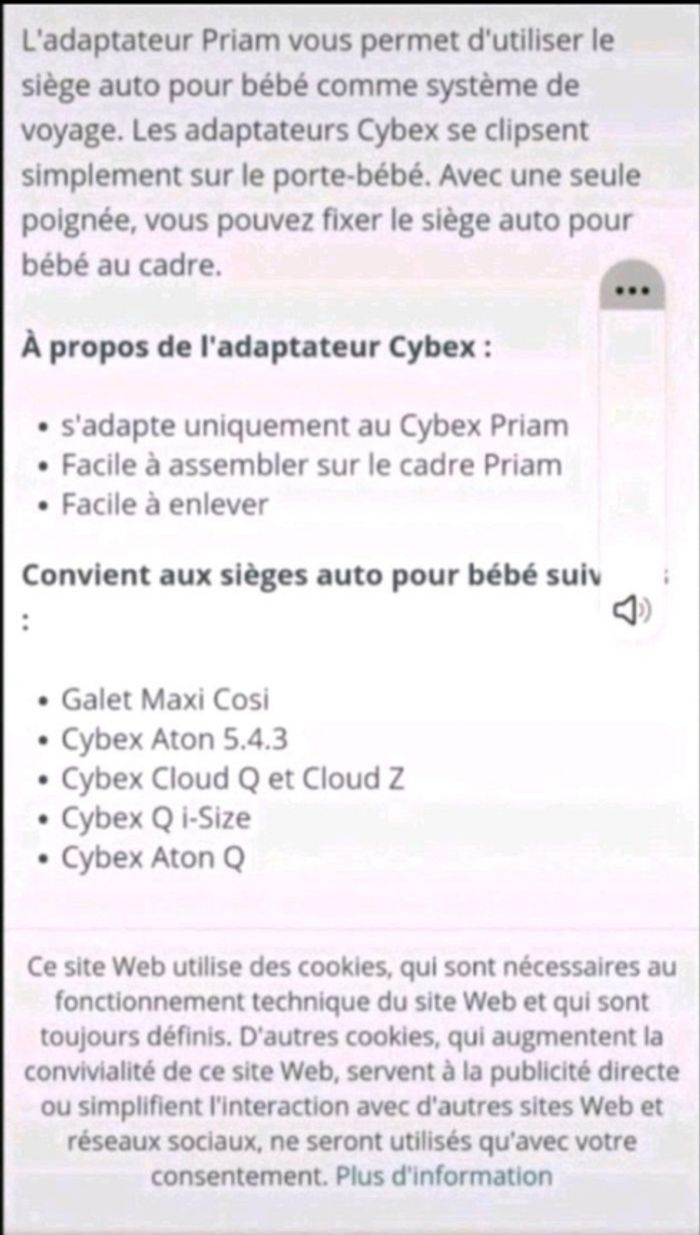 Adaptateur poussette Cybex Priam - photo numéro 4