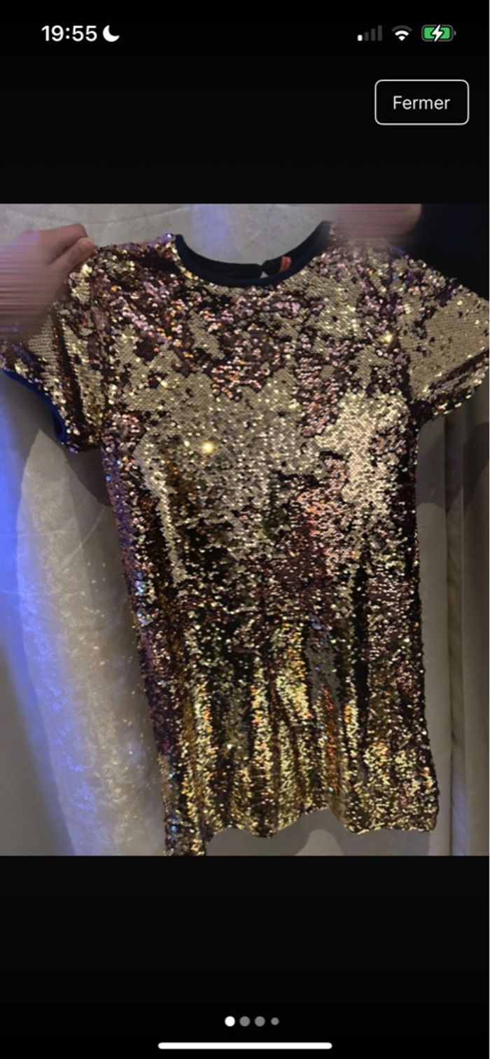 Robe à sequin doré - photo numéro 3