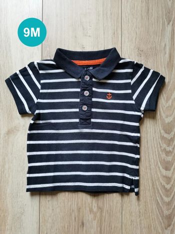 Polo marinière Kiabi 9 mois