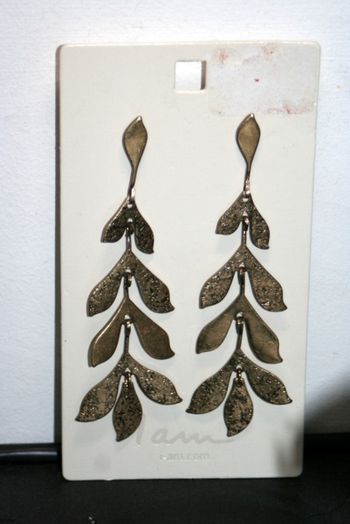 Boucles d'oreilles pendantes dorées 9.5cm