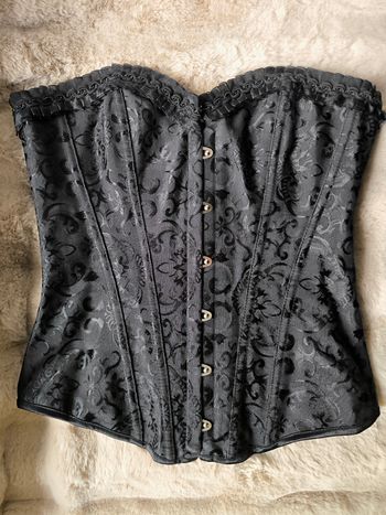 Corset noir baleines métal taille M excellent état