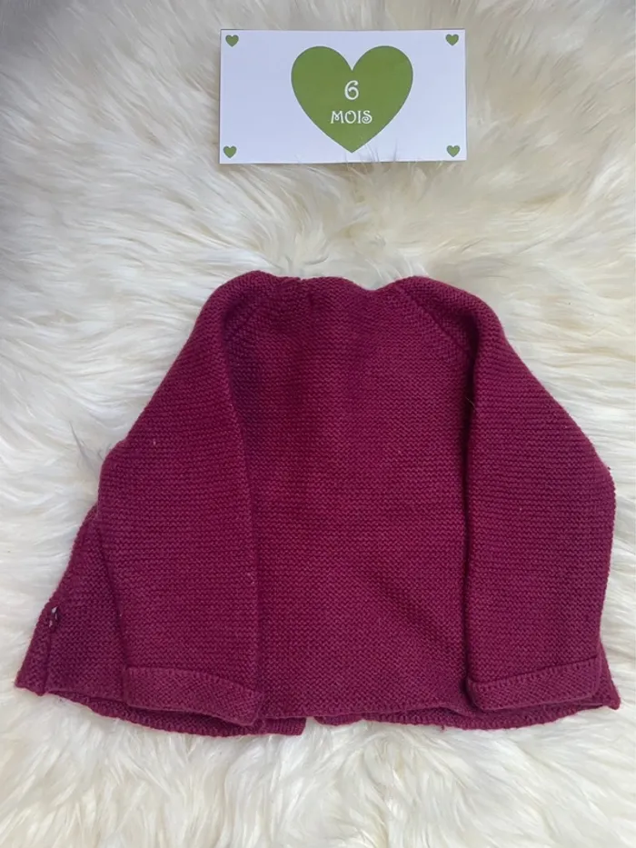 6 mois - Gilet prune Obaidi - photo numéro 4
