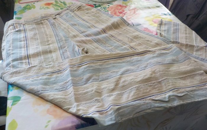 Pantalon femme T48 coton rayé - photo numéro 2