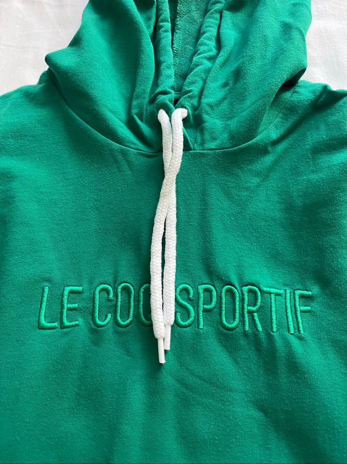 Sweat à capuche le coq sportif vert - photo numéro 2