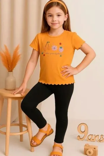 Ensemble t-shirt et legging sergent major/Kiabi fille 9/10 ans 🎀