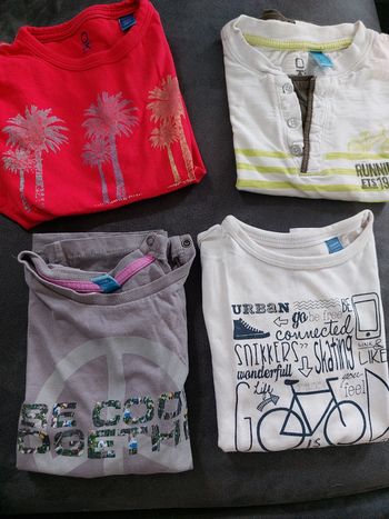 Lot de 4 t shirt Okaïdi