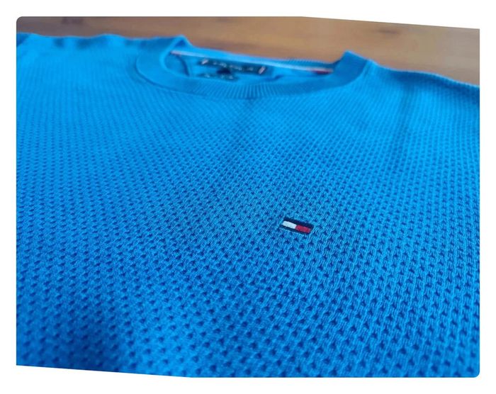 Pull coton Tommy Hilfiger bleu M - photo numéro 3