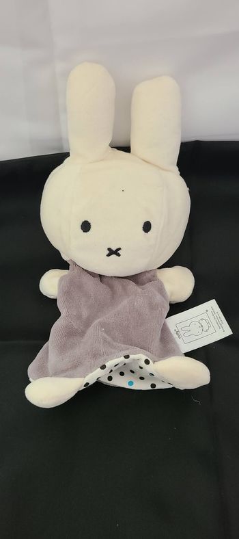 doudou miffy polaire gris pois intérieur doudou