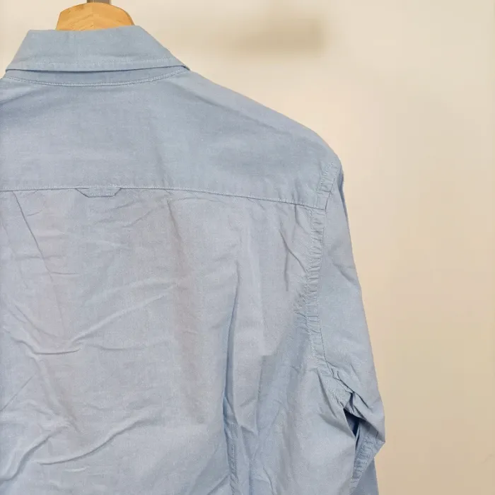 Chemise bleu clair Cambridge manches longues – 100 % coton – taille L A013 - photo numéro 11