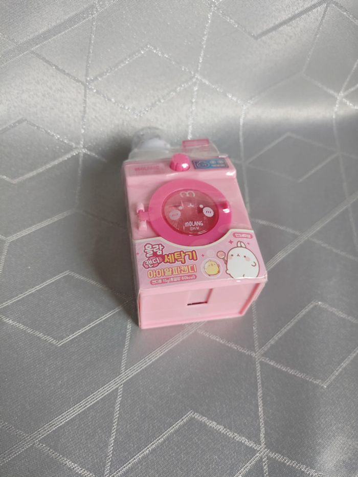 Distributeur de bonbons Molang – Mini lave-linge interactif & figurine - photo numéro 5