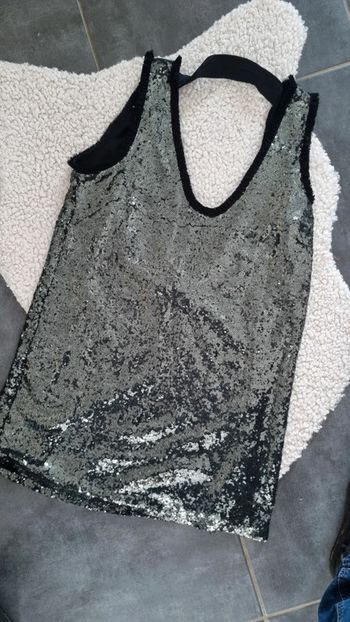Robe pailleté sequins M zara 38 40 42 dos ouvert