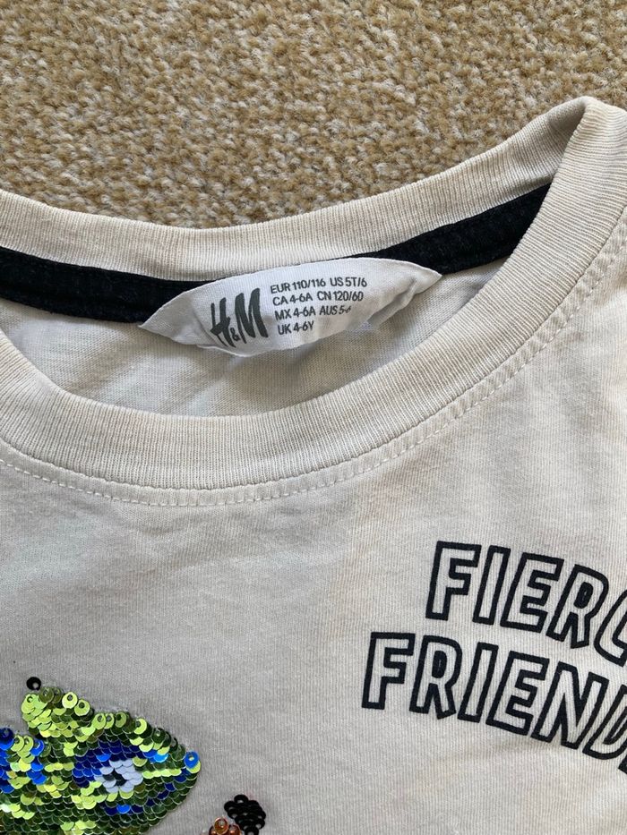 T-shirt à sequins h&m 4-6 ans - photo numéro 4