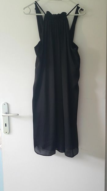 Robe noire soie Camaieu