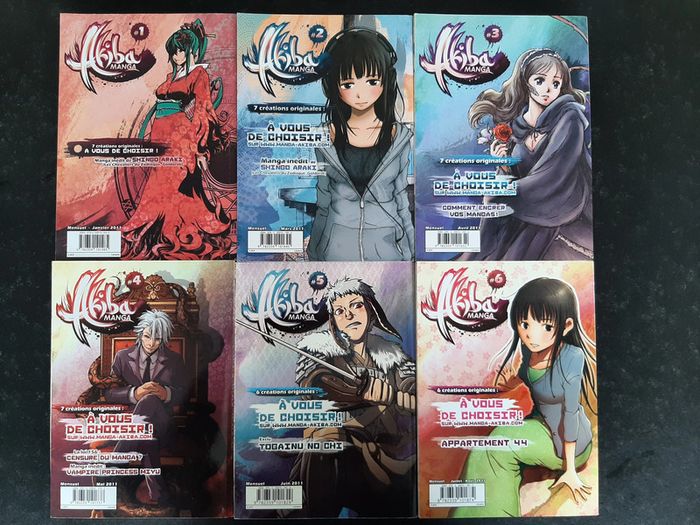 Lot 6 numéros revue Akiba Manga - Ankama 2011