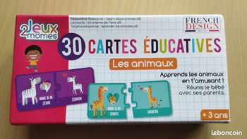 Jeux cartes éducatives les animaux Jeux 2Mômes