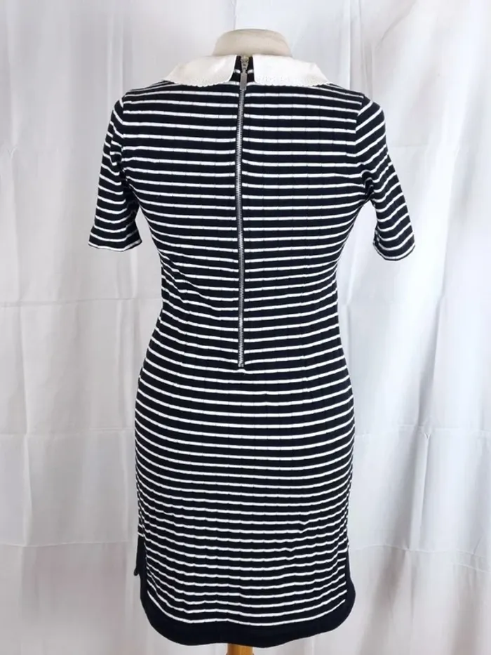 Robe droite courte manches courtes col claudie Claudie Pierlot modèle Tropezienne T1/36/S - photo numéro 7
