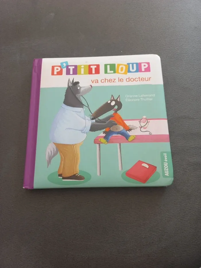 Livre plastifié p'tit loup va chez le docteur