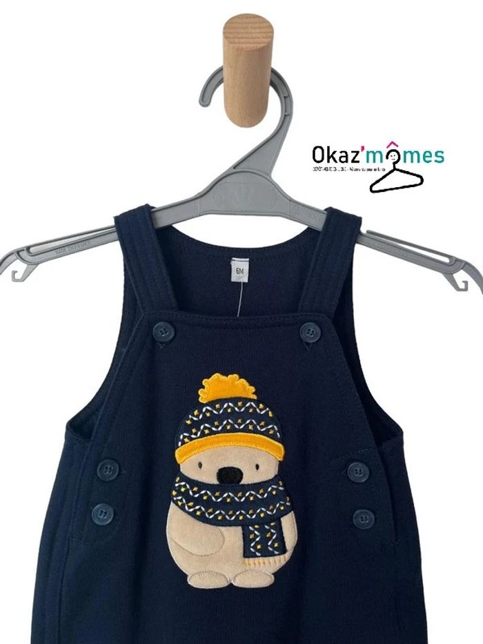 Salopette bébé souple et confortable doublée polaire - taille 6 mois - photo numéro 2