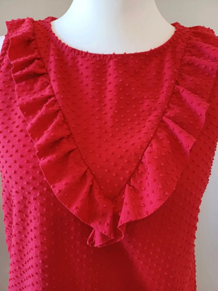 Blouse rouge sans manches Kiabi taille L 40 - photo numéro 3