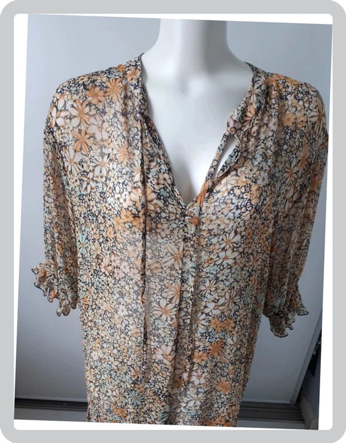 Robe longue fluide fleurie bershka L - photo numéro 2