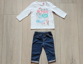 Très joli ensemble 2 pièce. Fille 6 mois. Marque Orchestra/ In extenso