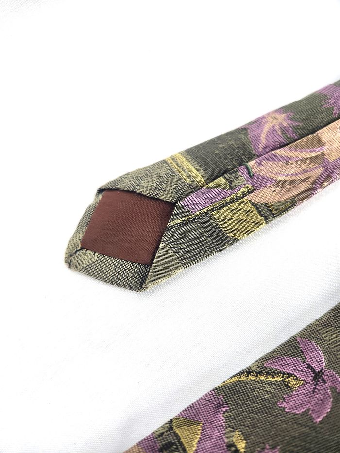 Cravate Galizia 100% Soie - Motif Floral Élégant - photo numéro 7