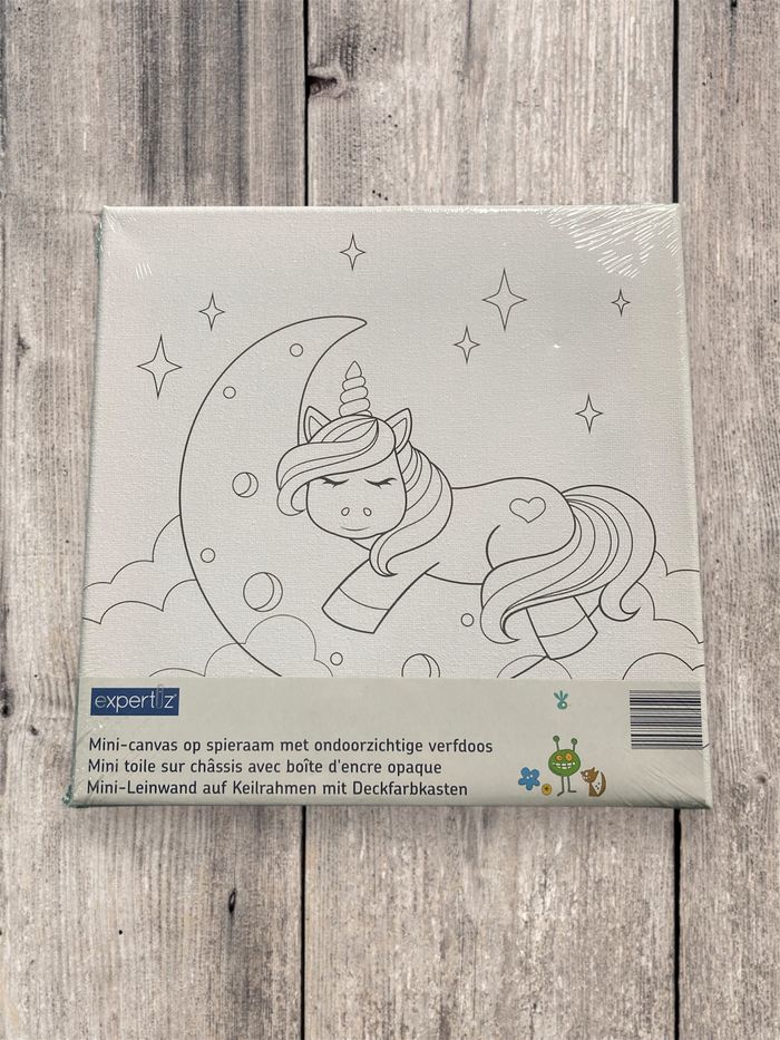 Toile à peindre licorne Expertiz neuve – activité créative enfant / kit peinture sur châssis