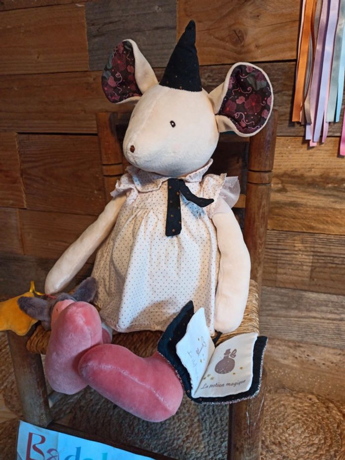 Peluche souris d'activités il était une fois Moulin roty tbe - photo numéro 4