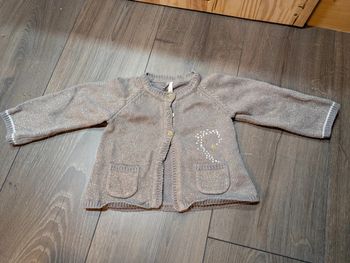 Veste gilet orchestra 12 mois gris doré