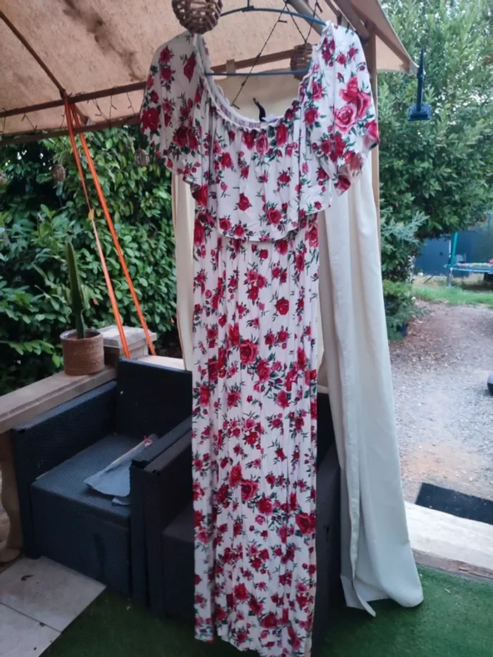 Robe longue à fleurs