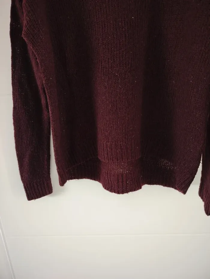 pull bordeaux taille S - photo numéro 5